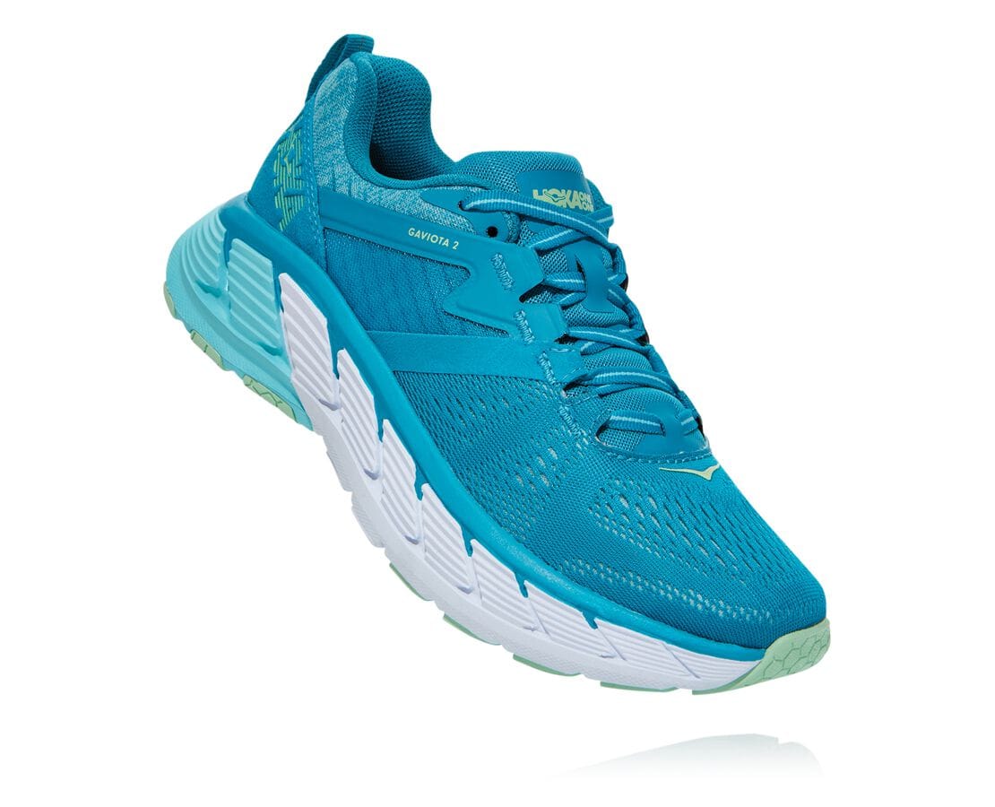 Hoka One One Gaviota 2 Damen Breite Laufschuhe Grün | (DE-0298QZOJS)